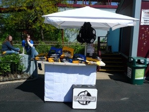 New merch booth